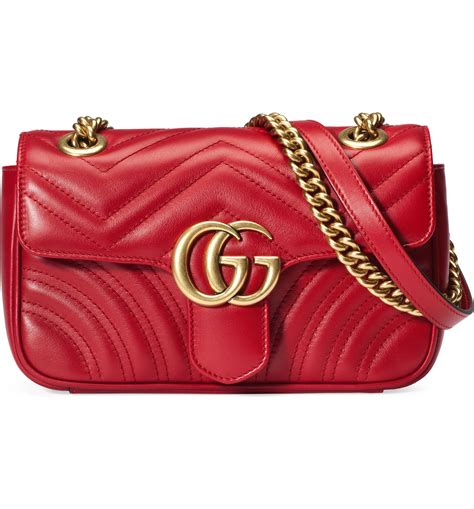 GUCCI GG Marmont 2.0 mini embellished matelassé leather .